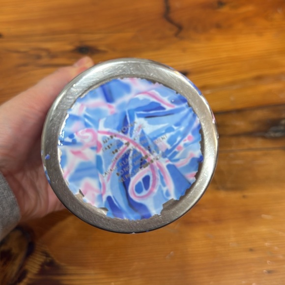 Lily Pulitzer Nautical Anchor Stainless Steel Pink and Blue Travel Mug Tumbler - Picture 2 of 6